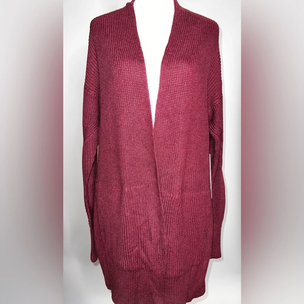 🩷NWT LULULEMON CASHLU SWEATER WRAP IN HEATHERED MULLED WINE M/L - Picture 7 of 15